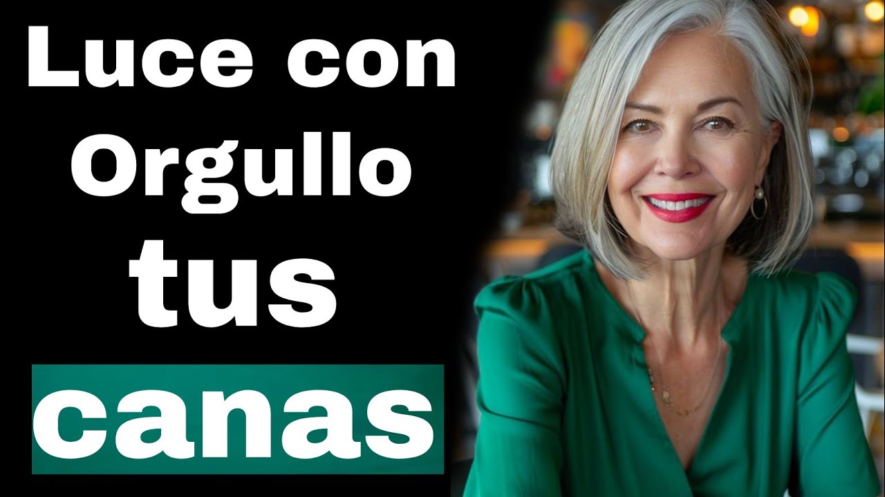 LUCE TUS CANAS CON ORGULLO EL GRIS EST&Aacute; DE MODA CABELLO NATURAL MUJER DE 50 Y 60 A&Ntilde;OS PEINADOS Y COL