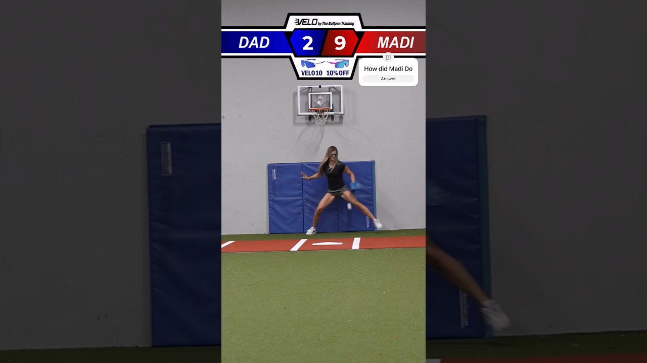INSANE Battle Father vs College Cheer Daughter 100+ MPH! #baseball