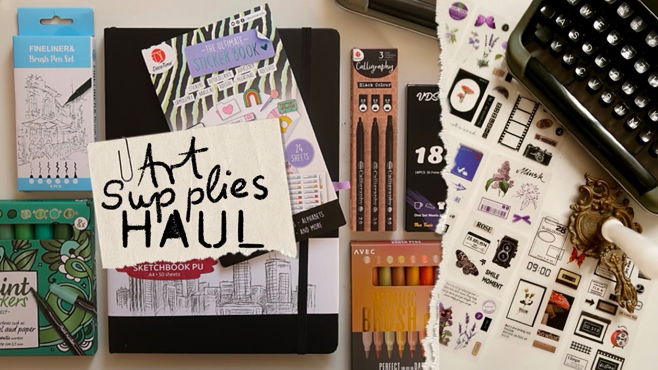 Art Supplies Haul 2024 | Unboxing affordable Stationery for your Artjournal & Bullet Journal