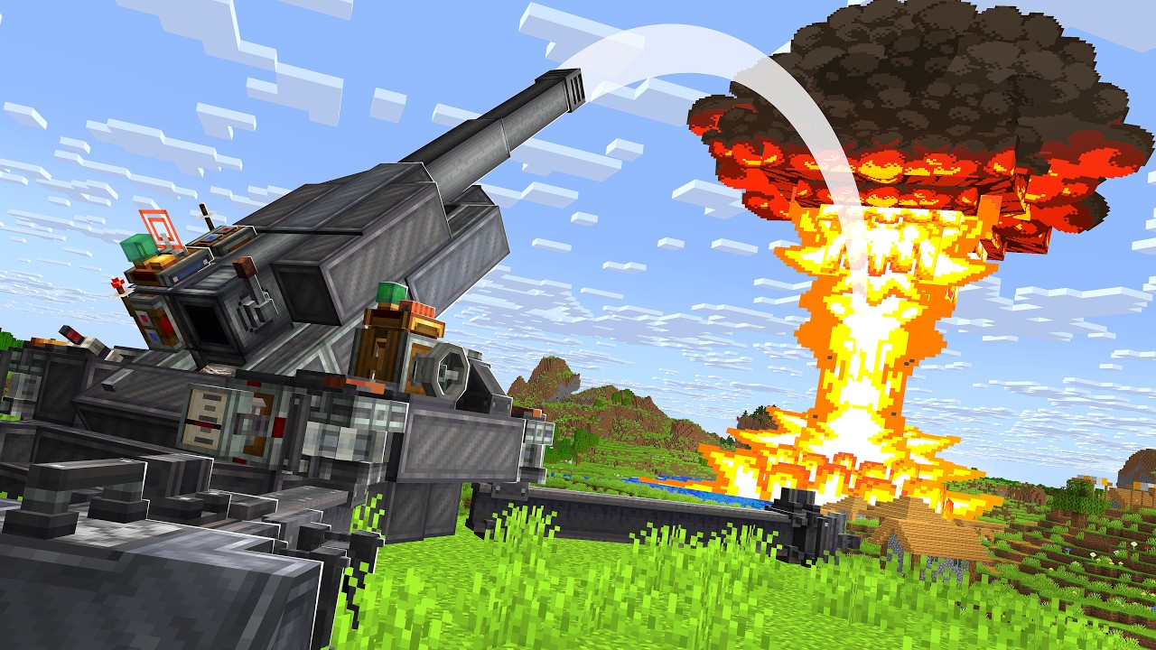 Die ST&Auml;RKSTE KANONE in Minecraft Create BAUEN...