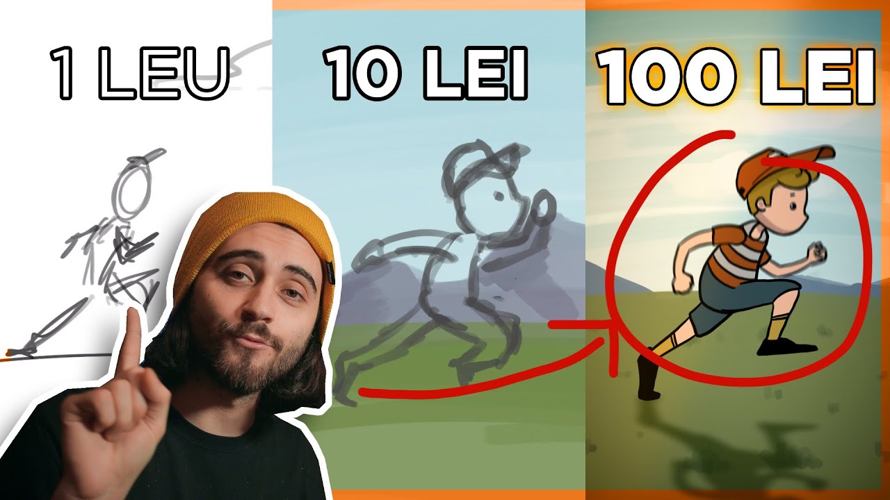 Am făcut animații cu buget UN LEU , 10 LEI si 100 de LEI