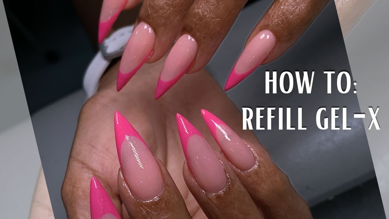 Step by step guide on How To Refill Gel-x + Classic Pink French Design