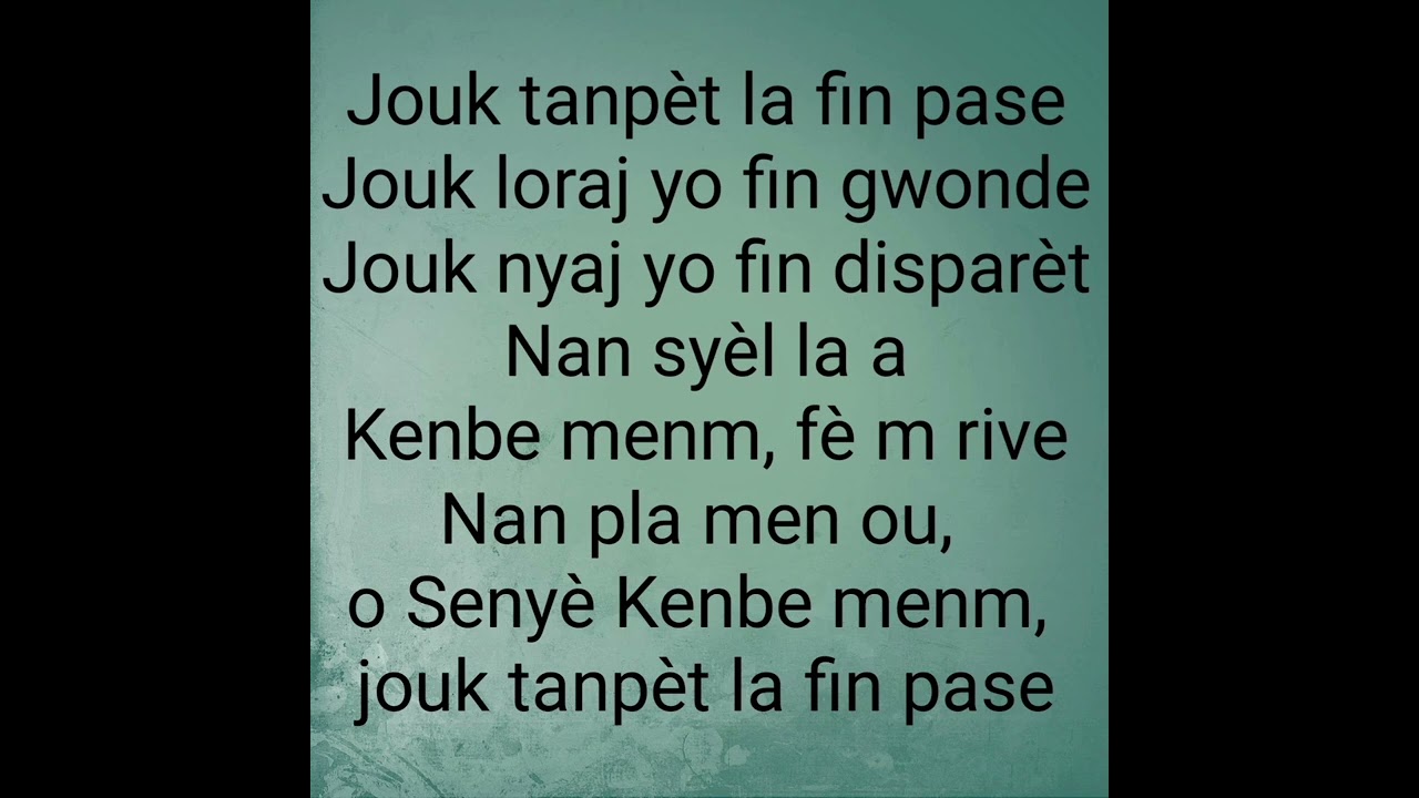 Jouk tanpèt la fin pase ( Corps de Christ)
