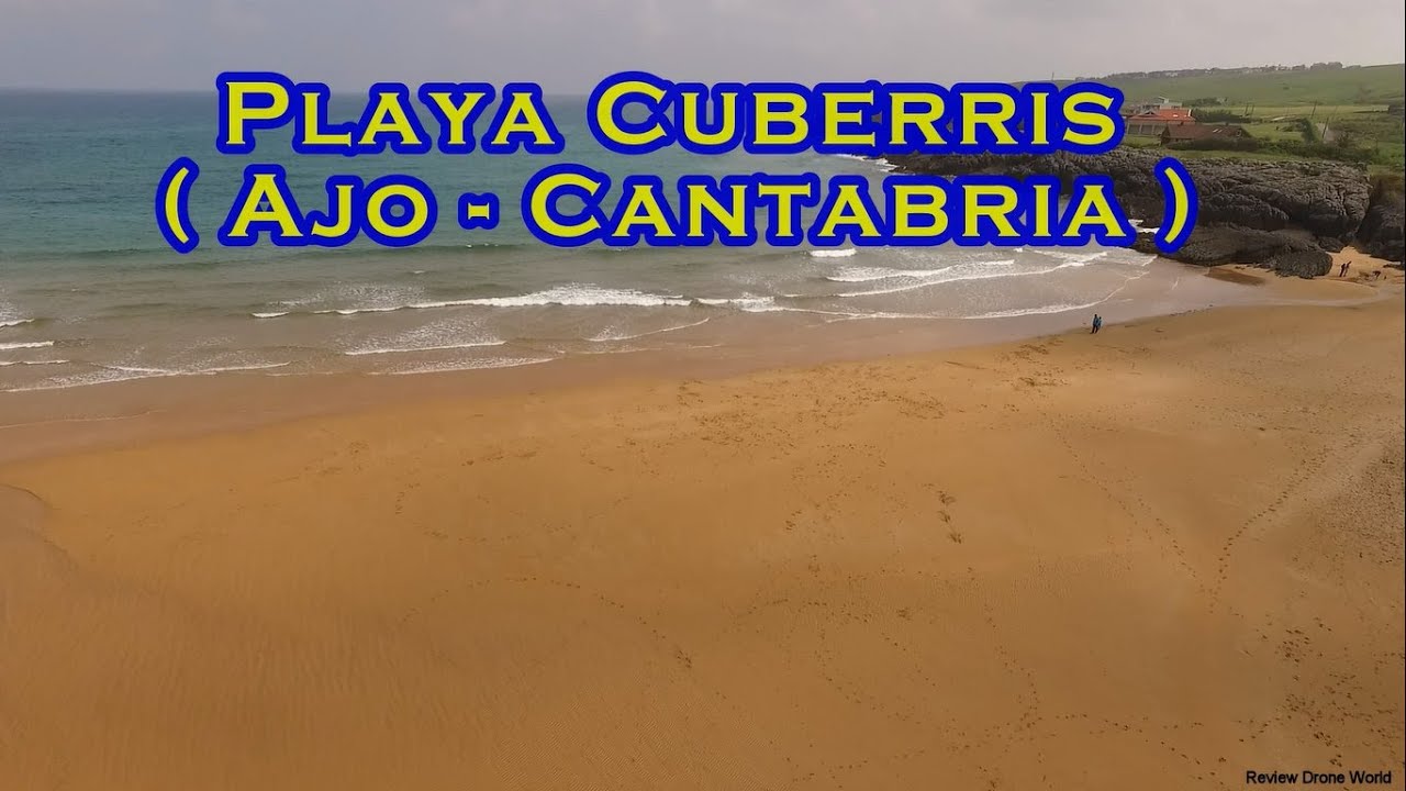 Playa de Cuberris ( Ajo - Cantabria ) a vista de drone