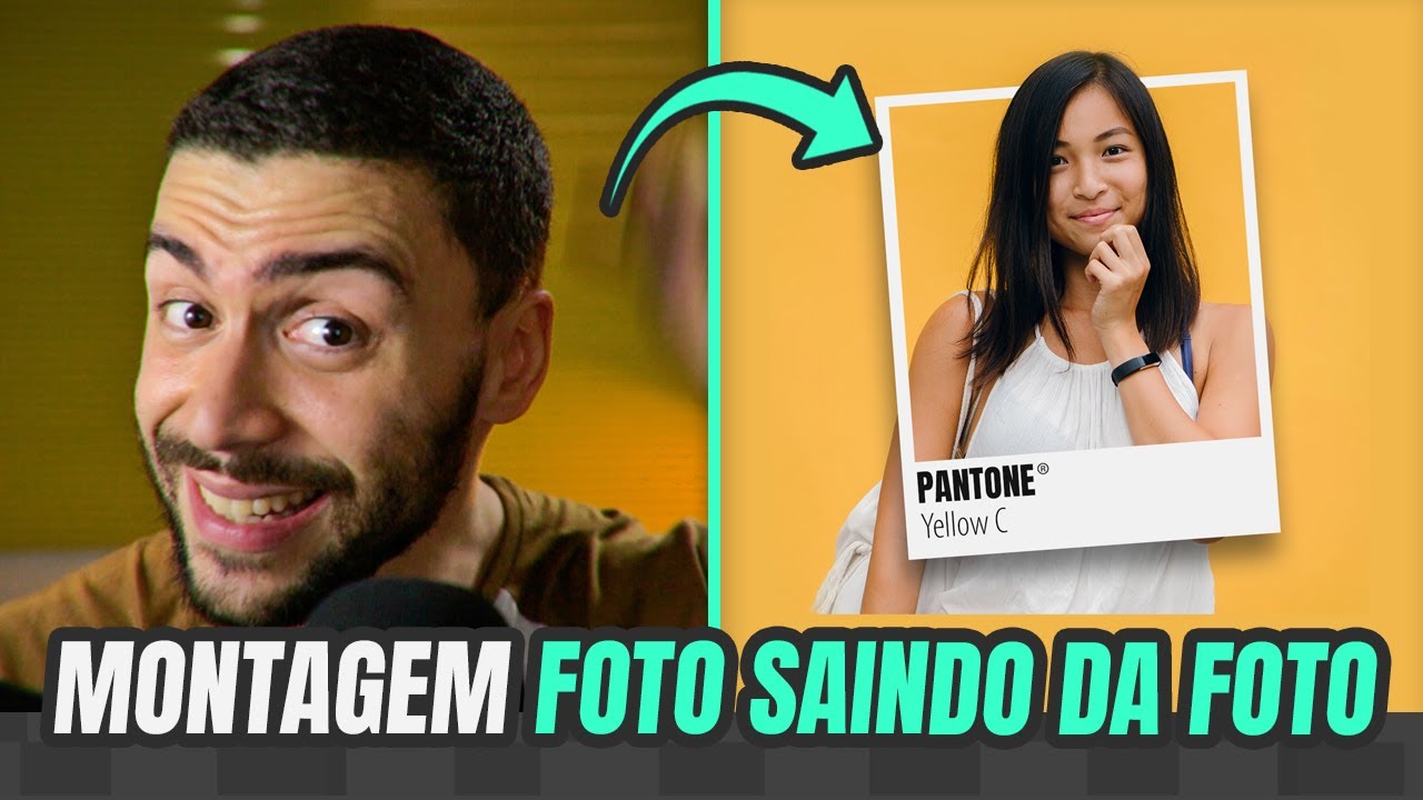 MONTAGEM foto saindo da foto | Tutorial Photoshop