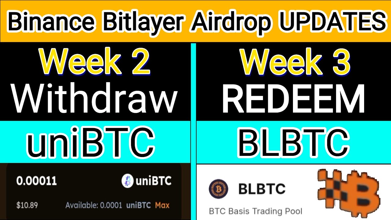 Binance Bitlayer Airdrop updates | How to withdraw uniBTC and Redeem BLBTC
