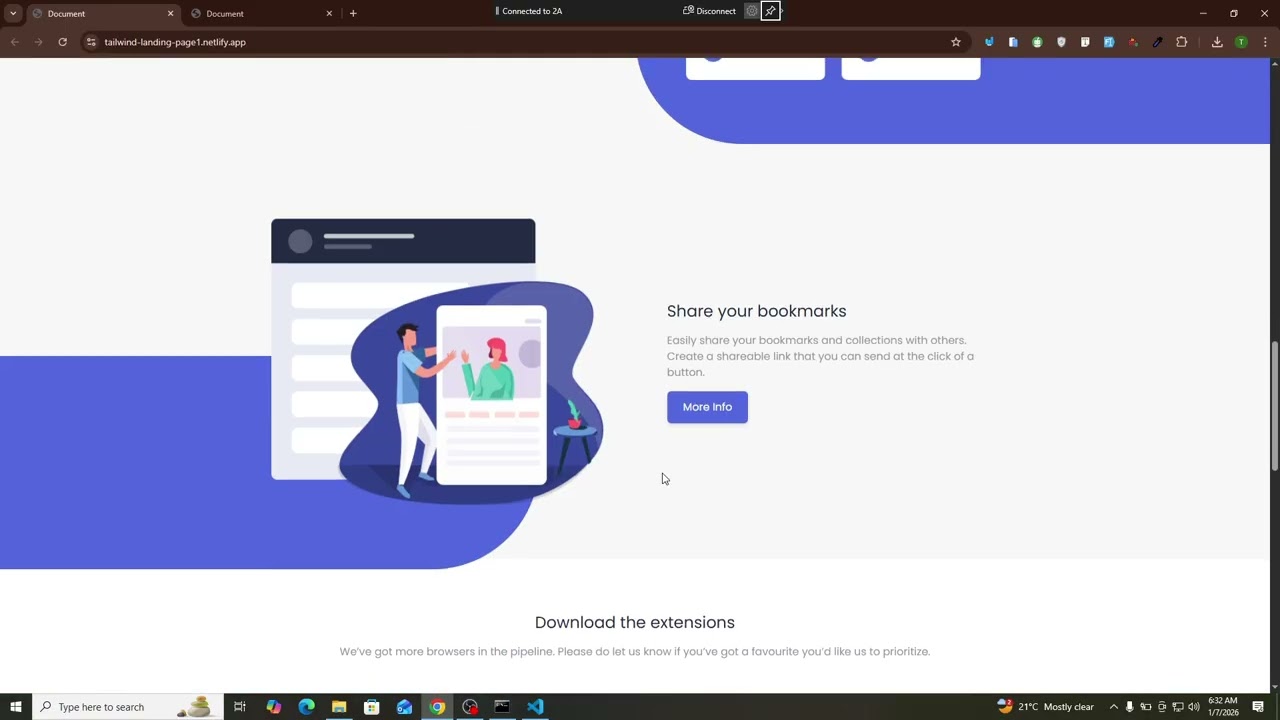 bookmark hero section continue
