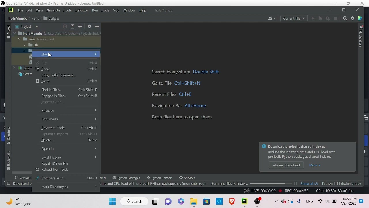Crea tu primer programa en Python! f&aacute;cil!