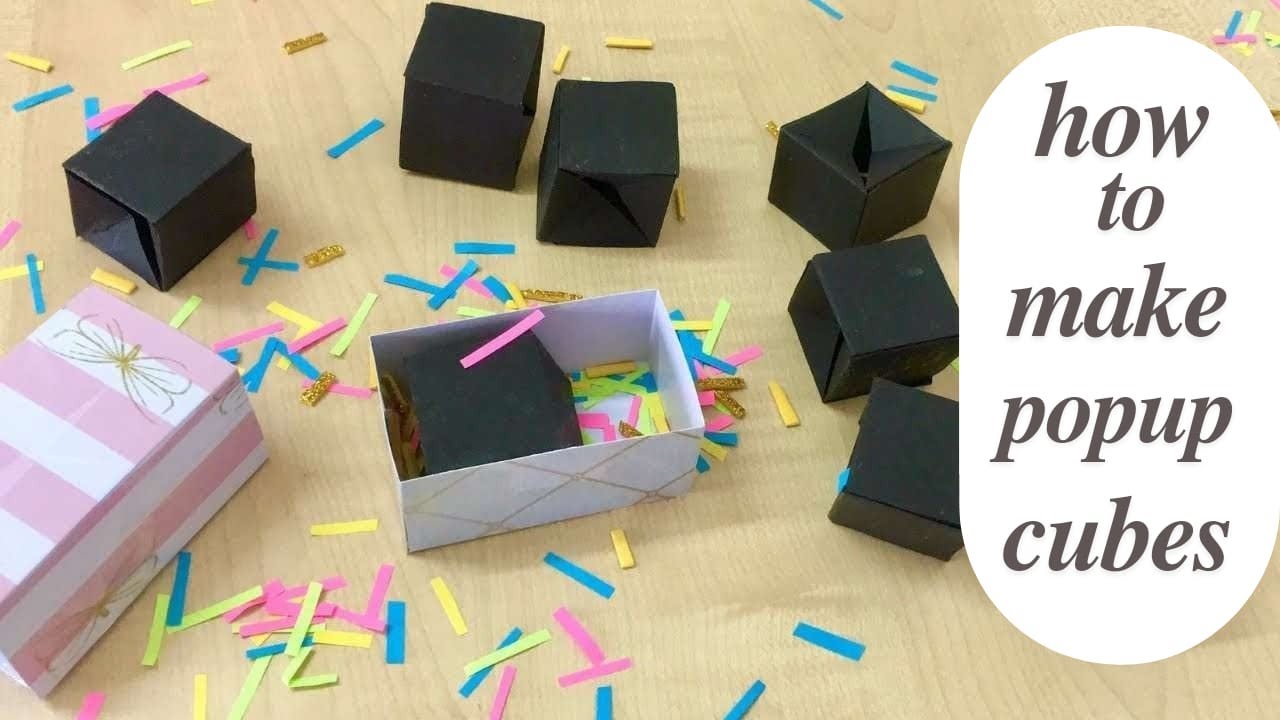 Jumping pop up cubes | pop up cubes in box tutorial | DIY | surprise cubes box | gift box idea