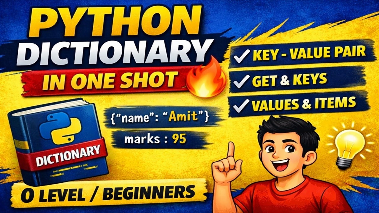 Python Dictionary Full Tutorial in Hindi  With Programs 💻