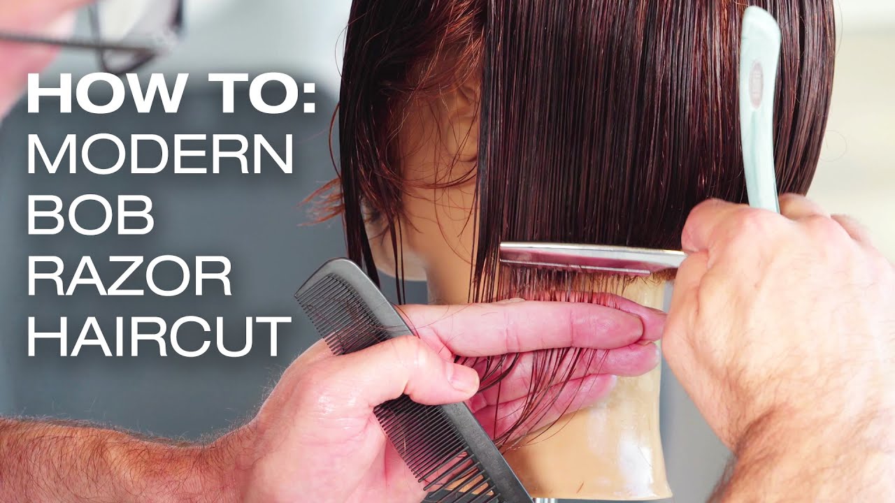 How To: Modern Bob Short Hair Cut | Razor Hair Cutting Tutorial | Kenra Professional