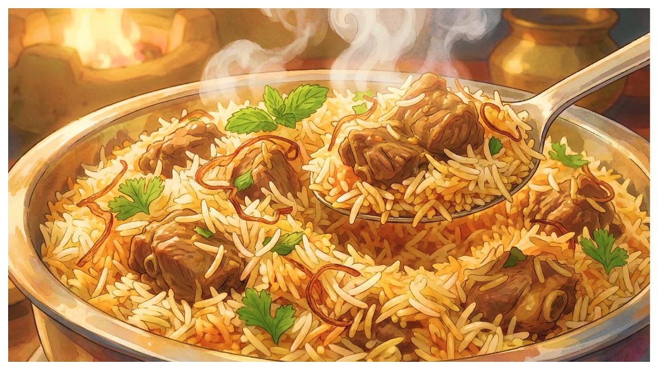 This Is How 90s Village Families Made Mutton Biryani | Ghibli ASMR