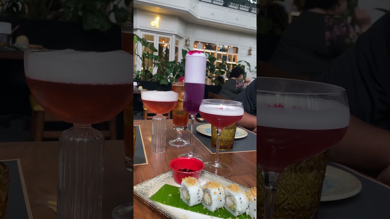 Best Drinks with free sushi in Bangalore 🍺 🍹 🥤 Explore the cafe #cafe #drink #bangalore #food