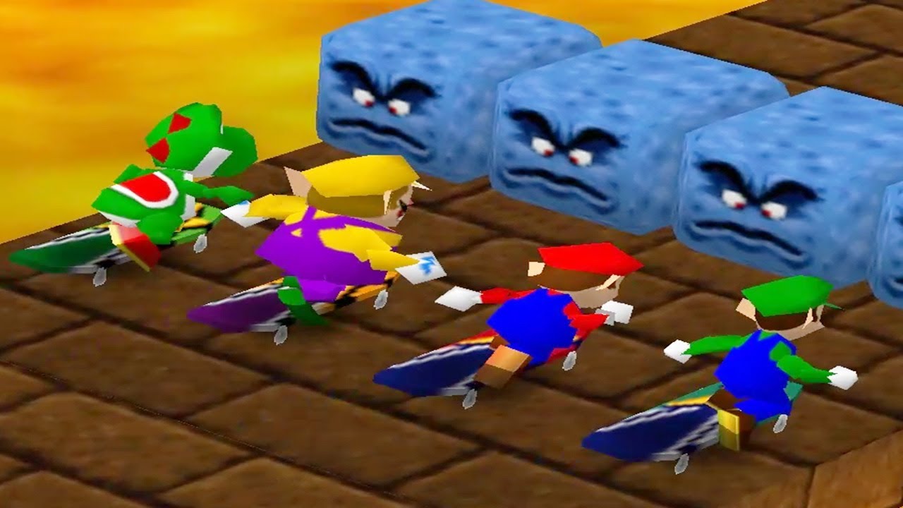 Mario Party - 4 Player Free-For-All Funny Minigames - Yoshi Wario Vs Mario Luigi (Master Cpu)