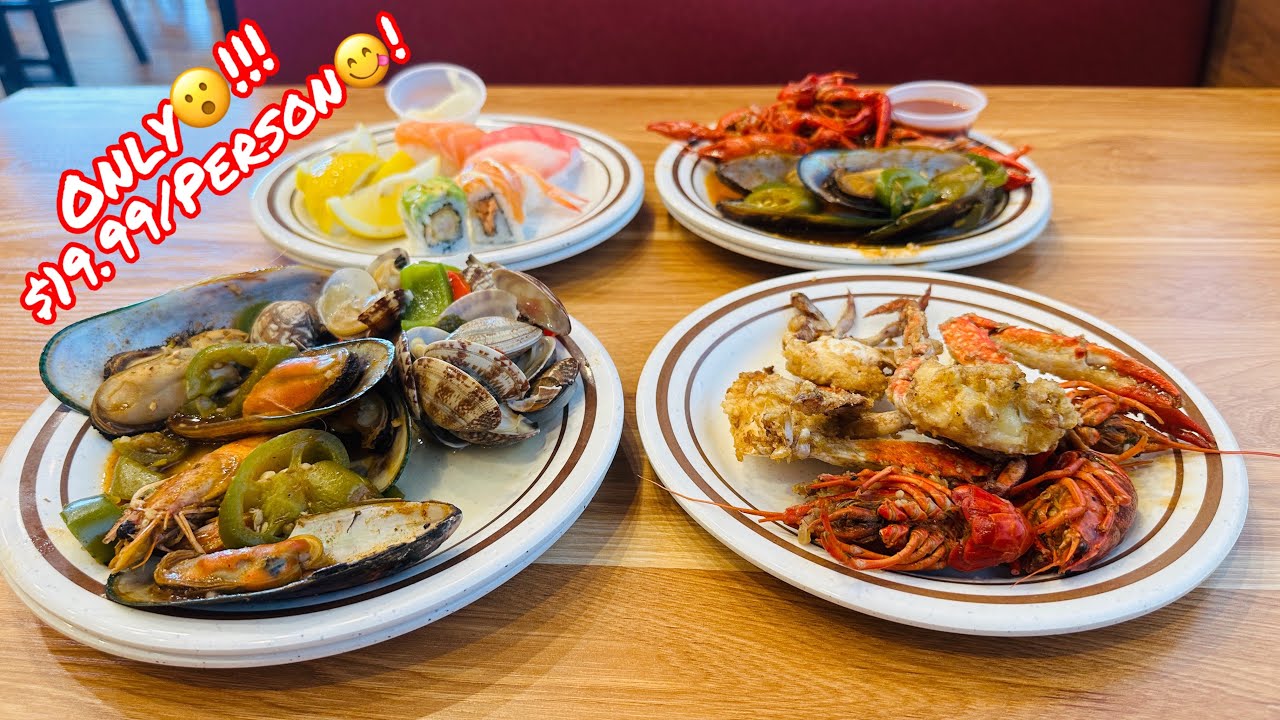 ONLY $19.99/PERSON ALL YOU CAN EAT CRAB SEAFOOD & SUSHI BUFFET @ PARADISE BUFFET IN GARDEN GROVE CA!