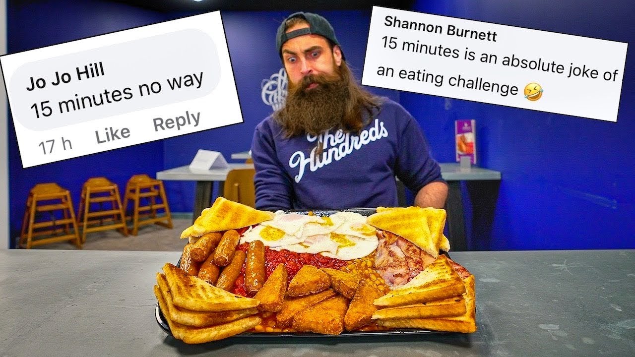 15 MINUTES TO FINISH? ANDREA'S CAFE'S UNBEATEN FREE-IN-15 FRY UP CHALLENGE | BeardMeatsFood