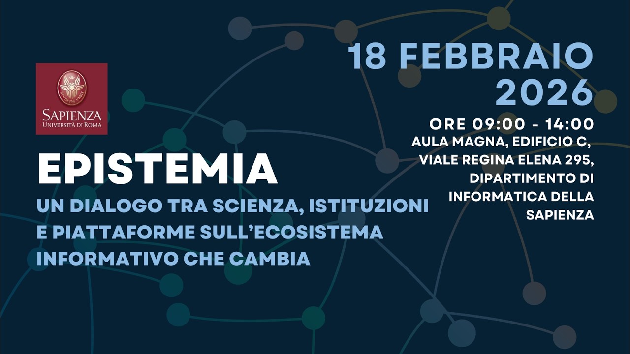 EpistemIA — Conoscenza, AI e società. Part One: Morning Session.