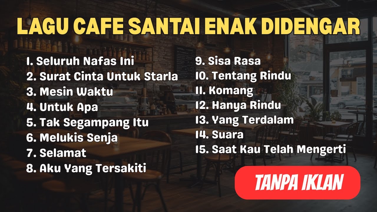 TANPA IKLAN | Lagu Cafe Santai Enak di Dengar - Akustik Terbaik 2026