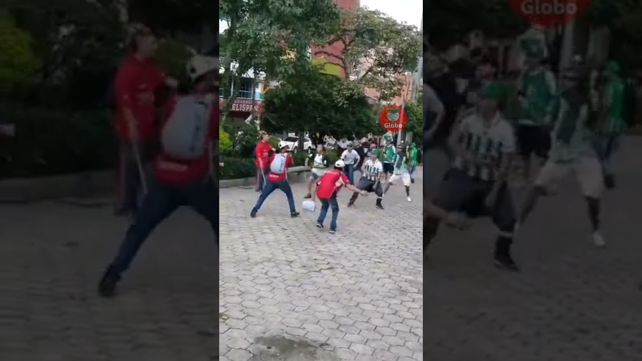 Hinchas del Nacional y el Medell&iacute;n se enfrentan en Caldas, Antioquia