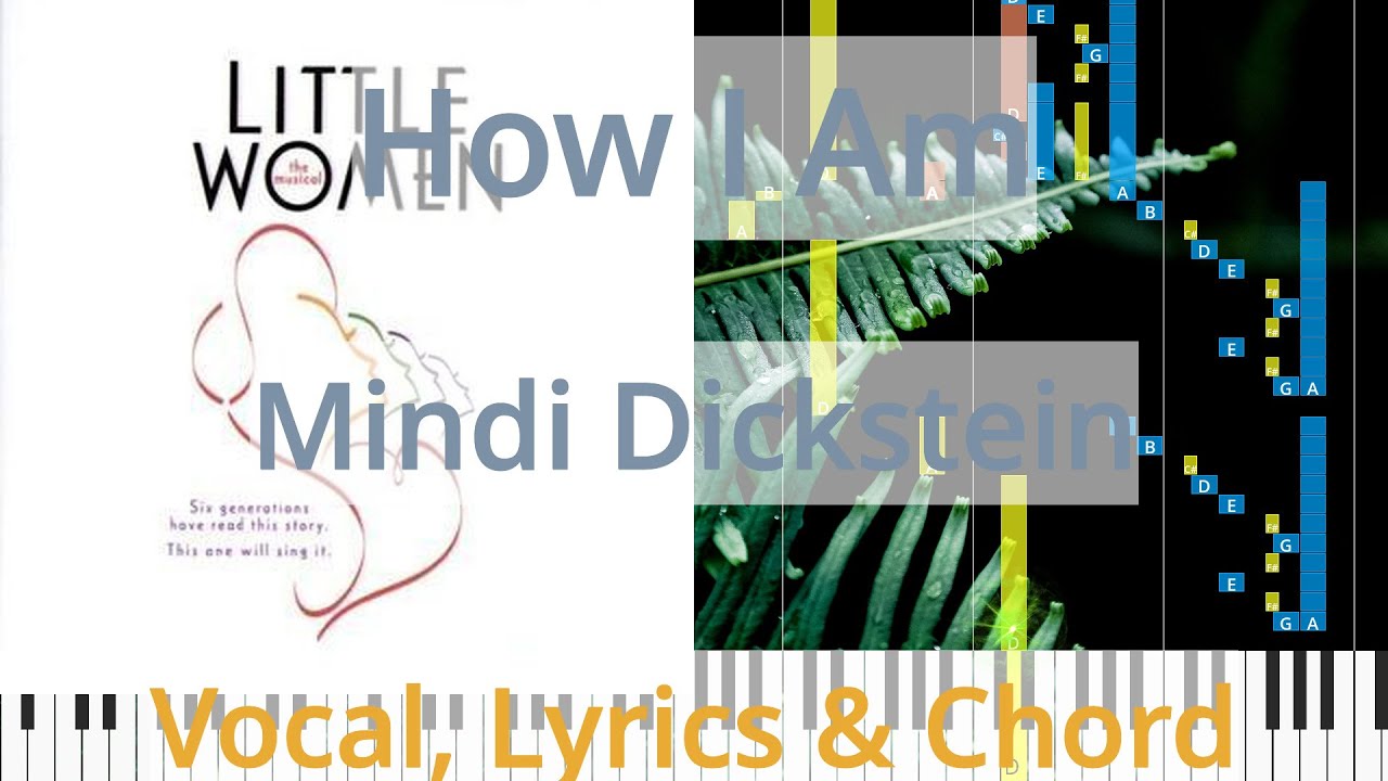 🎹How I Am, Chord & Lyrics, Mindi Dickstein, Synthesia Piano