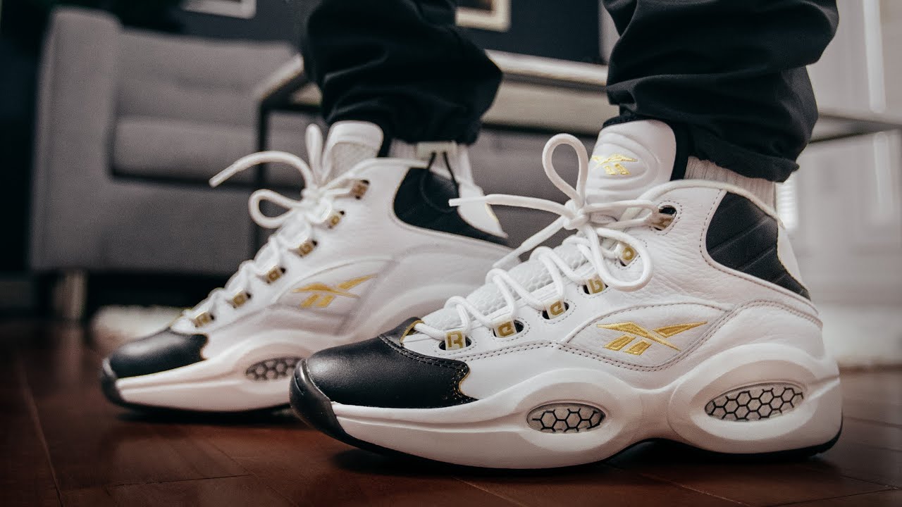 REEBOK QUESTION MID 'BLACK TOE' REVIEW & ON FEET