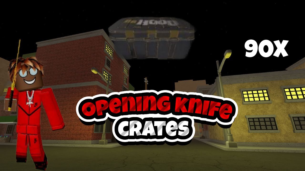 opening 90X knife crates in da hood