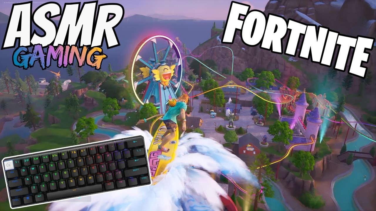 ASMR-игры 😴 FORTNITE Королевская битва Расслабляющий одиночный матч 💤 Нежный шепот 🎧 Звуки клавиа...