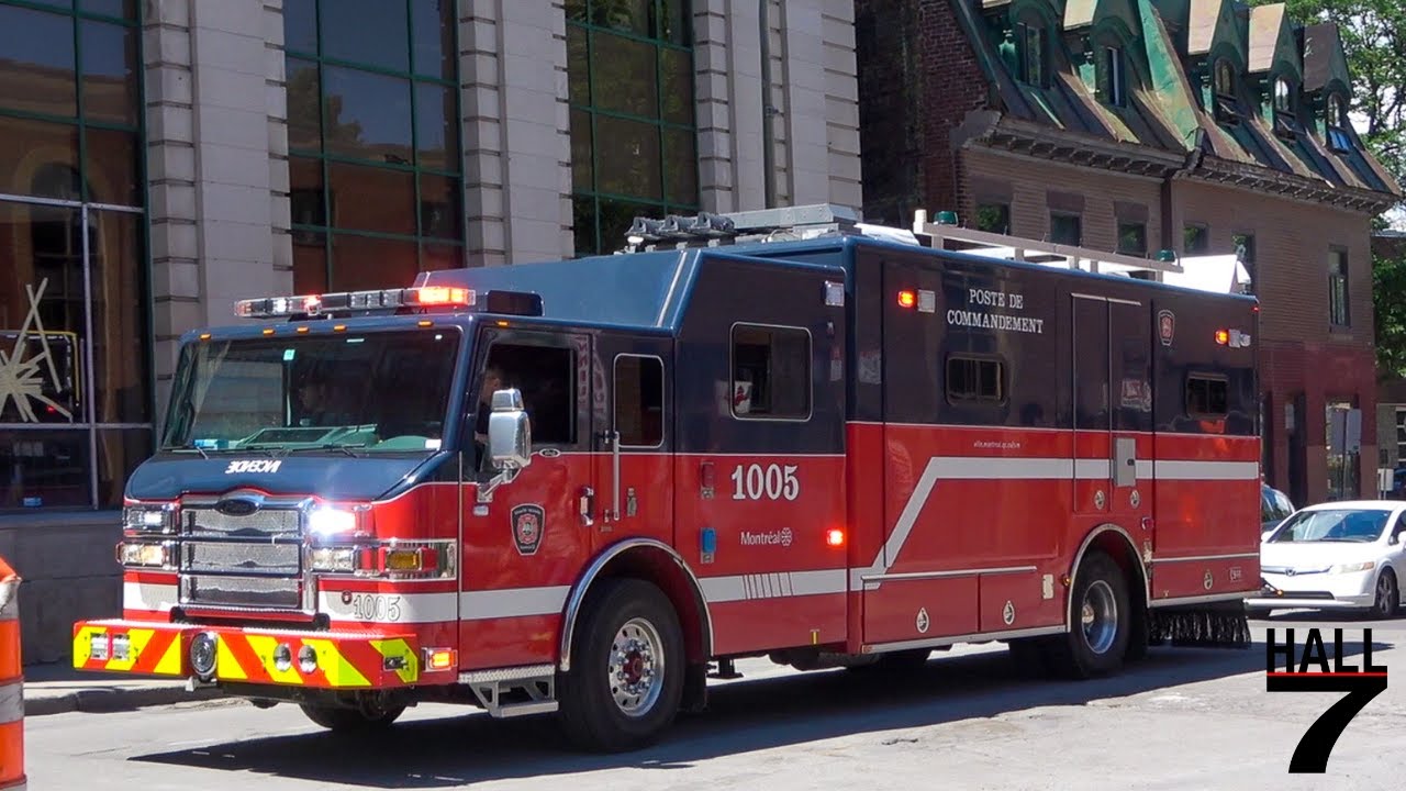 Montreal Fire Department (SIM) - Air Unit 1605 & Command Post 1005 Responding!