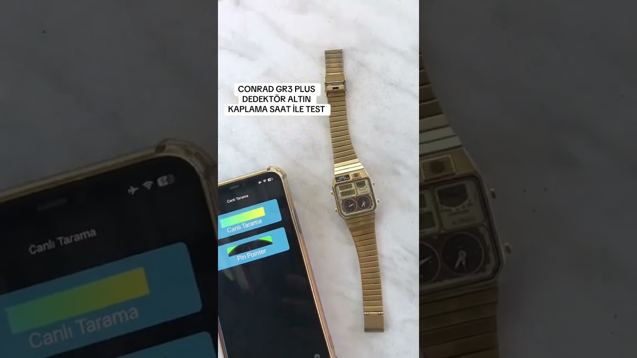 CONRAD GR3 PLUS DEDEKT&Ouml;R Altın kaplama saat ile test!! #kesfet #definebulma #shorts #shortsvideo