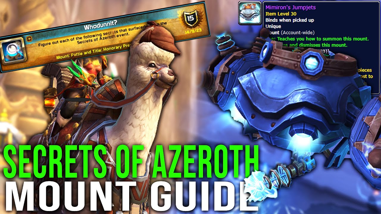 Complete Secrets of Azeroth Mount Guide - Pattie and Mimiron's Jumpjets - Whodunnit?