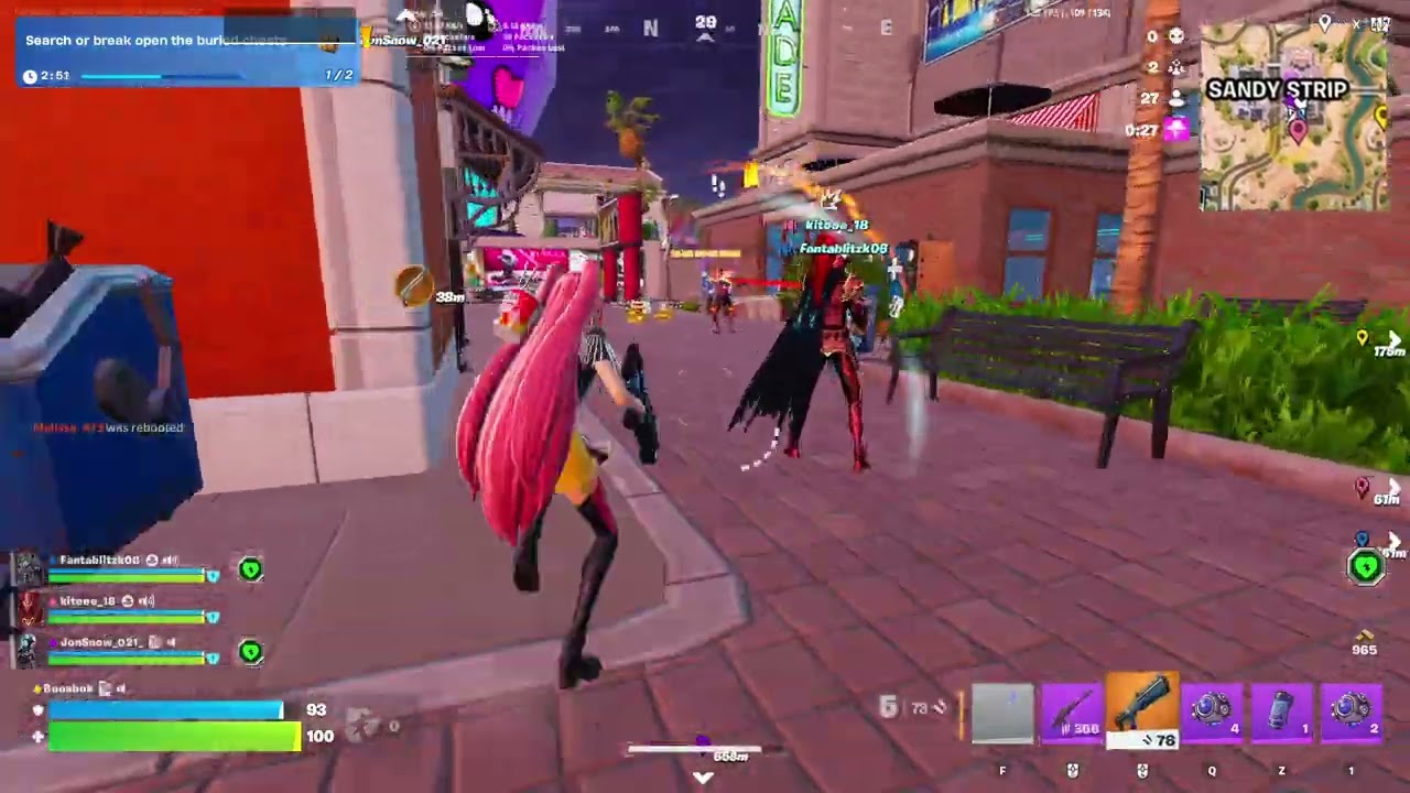 Fortnite Bonabok C7S1, Squad with Pro Couple and Kite, 1 kill, I'll let my team enjoy the killing