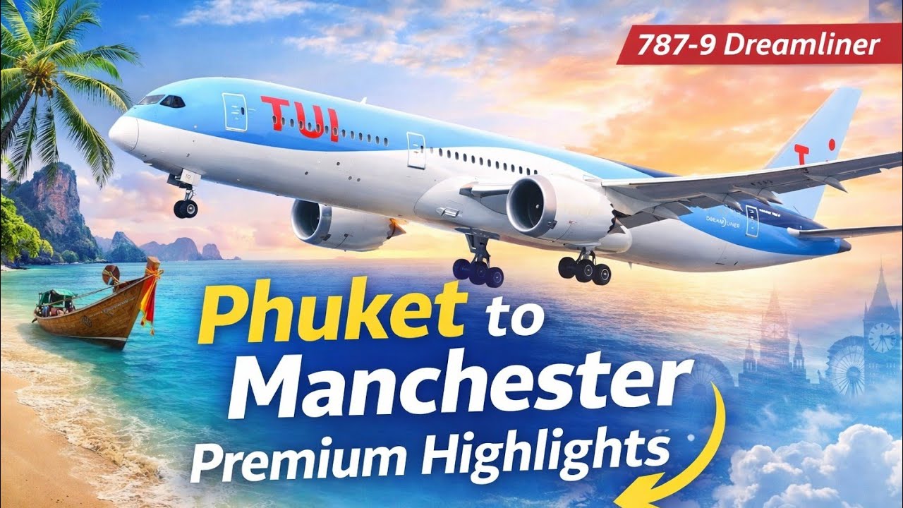 TUI 787-9 Dreamliner Phuket to Manchester 🇹🇭✈️ Premium Cabin Highlights | Full Long Haul Experience
