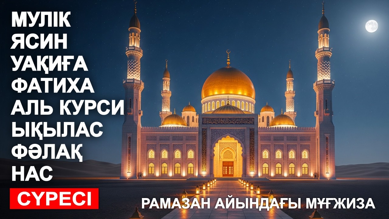 РАМАЗАННЫҢ ШЕКСІЗ БЕРЕКЕСІ! 🤲🏻 МҮЛК, ЯСИН, УАҚИҒА, ФАТИХА, АЯТУЛЬ КУРСИ, ЫҚЫЛАС, ФӘЛАҚ, НАС СҮРЕЛЕРІ