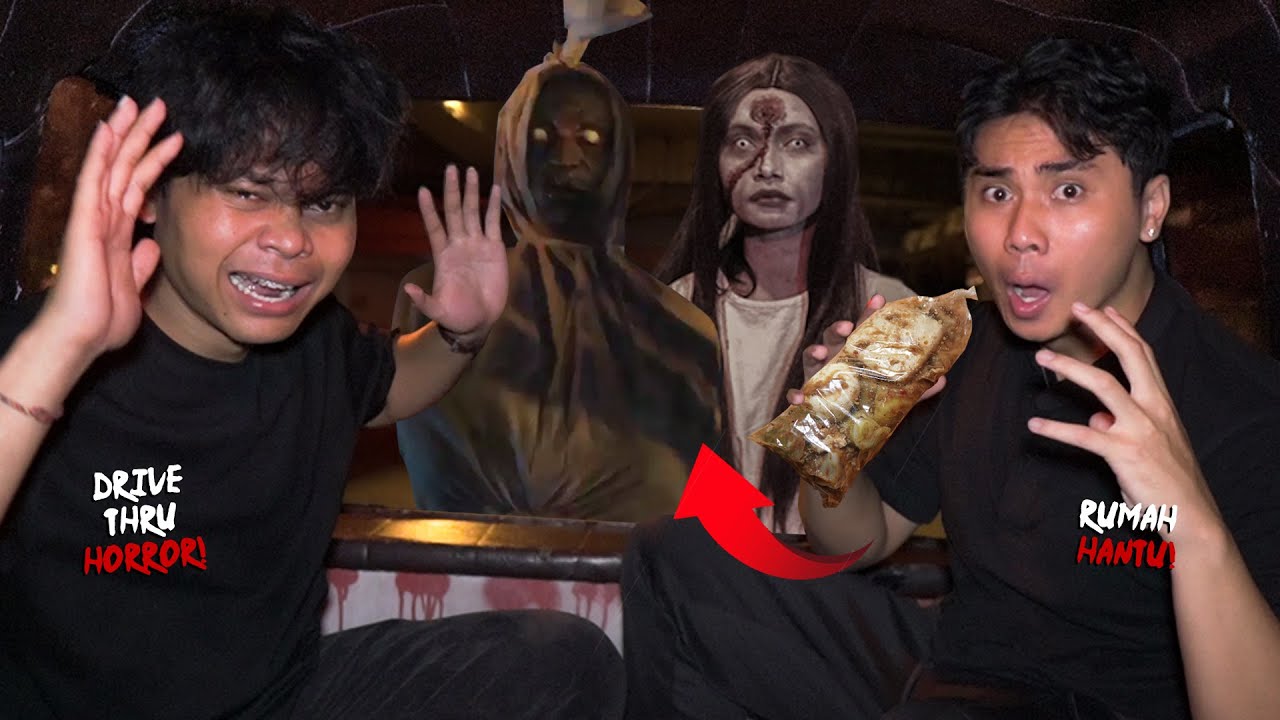 N4NGIS!! MASUK KE RUMAH HANTU DRIVE THRU SAMBIL MAKAN BATAGOR!! AUTO MUNCR4T!!😱