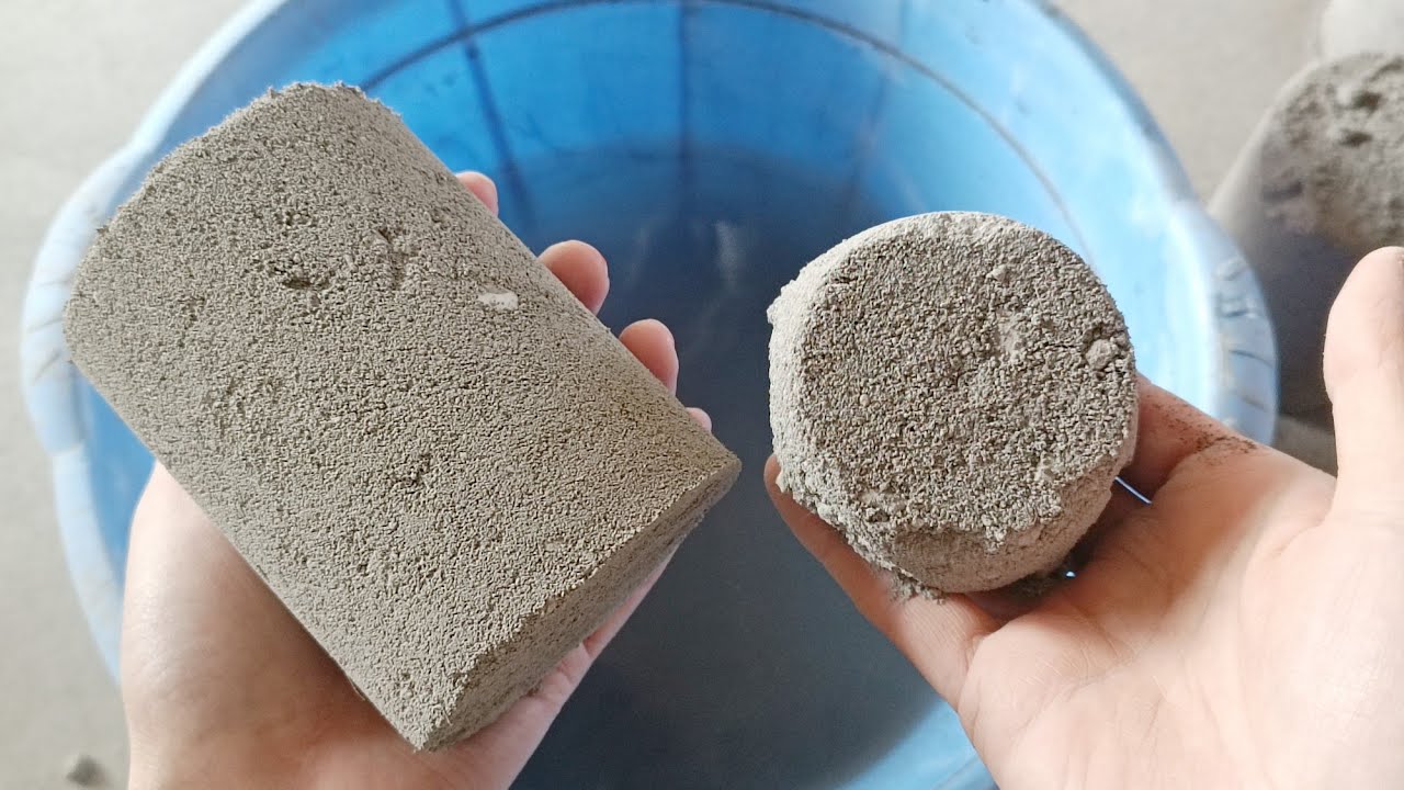 👉New 🎥 Pure Cement Mix White Cups New Cylinder Shapes Whole Crush Dry Floor Crumbling😴