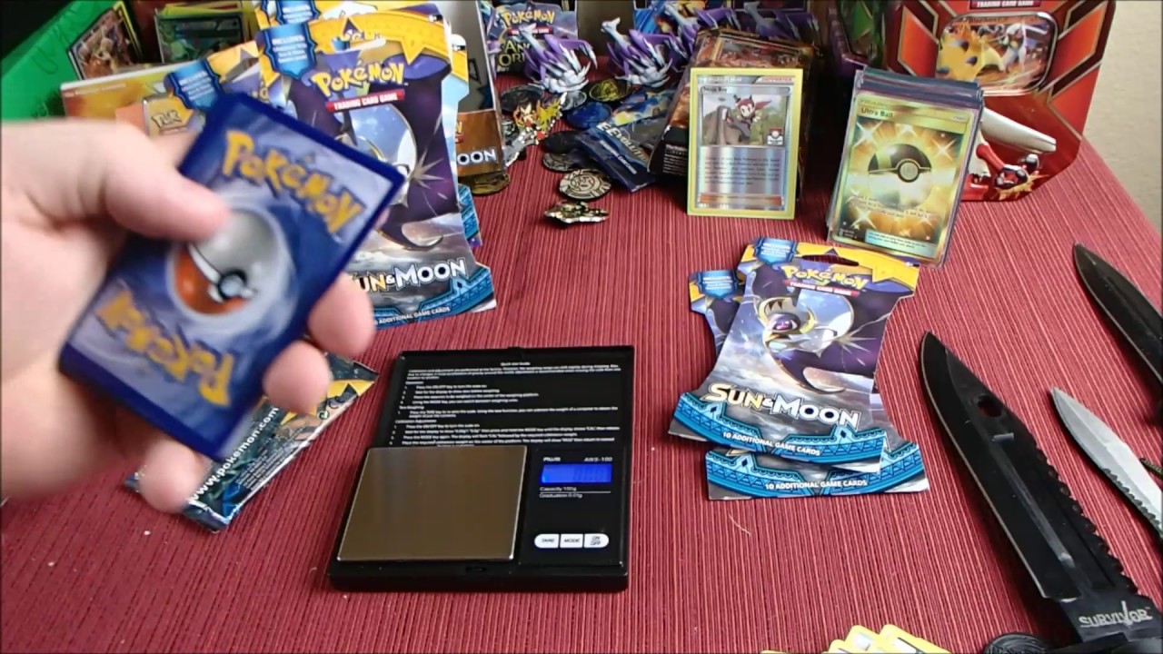 Can Sun and Moon Packs Be Weighed!?! Pokemon Card Opening!