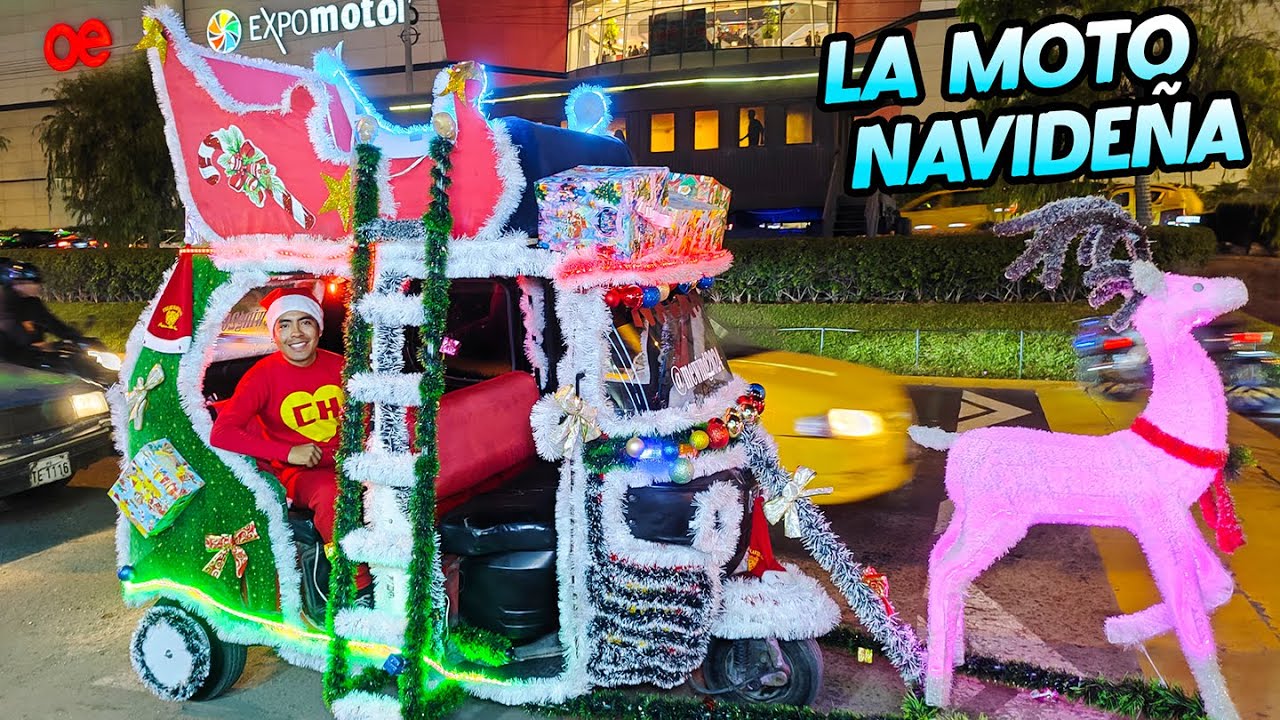 La MOTOTAXI más VIRAL del PERÚ 🎄 La MOTONOEL