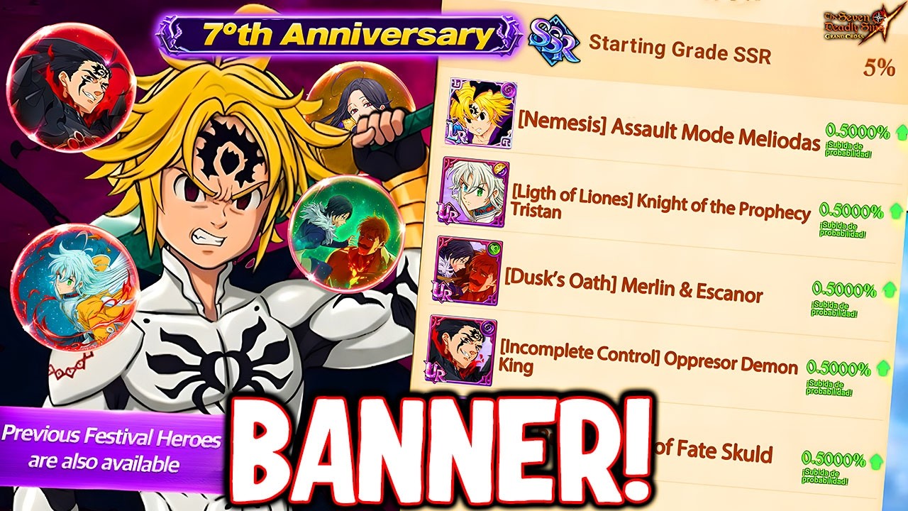 😨&iexcl;TODOS los FEST EST&Aacute;N AQU&Iacute;!😨 &iexcl;ESTE SER&Aacute; el NUEVO BANNER del 7&ordm; ANI, MELI NEMESIS!😈 7DS: Grand Cross