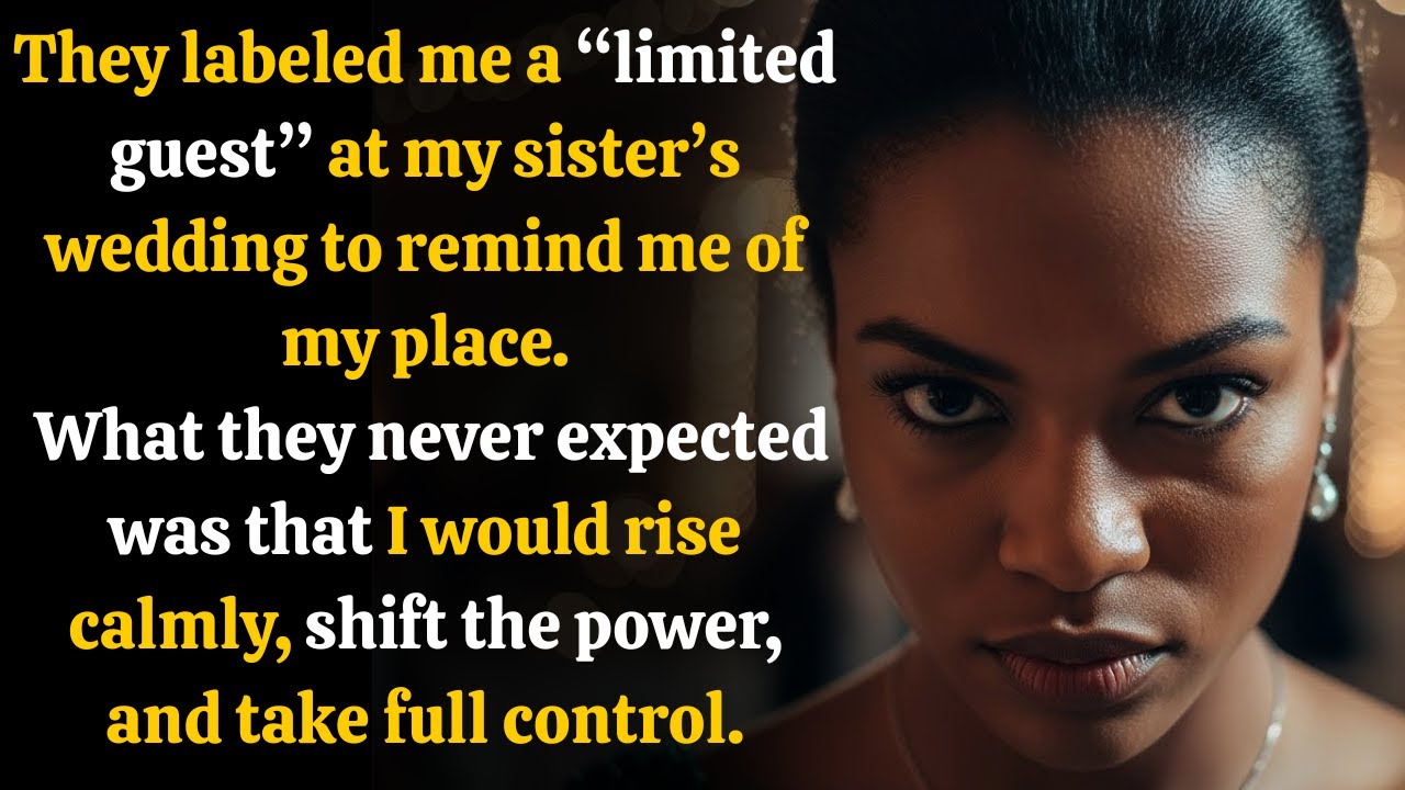 They Labeled Me a “Limited Guest” at My Sister’s Wedding — Until I Took Control