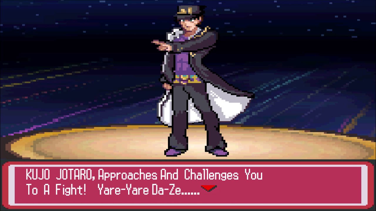 JOJO's Bizzare Adventure - STARDUST CRUSADERS VS KUJO JOTARO (Pokemon BW Style)