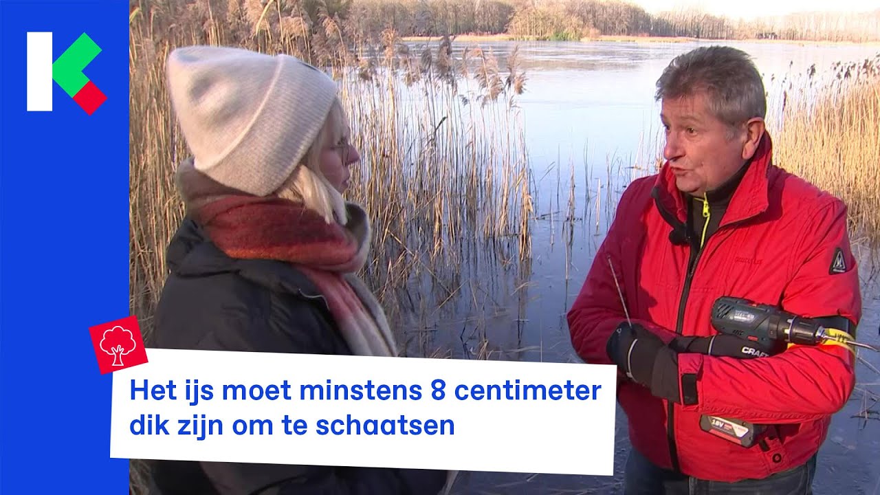 Schaatsen op vijvers of niet? Maurane zoekt het uit