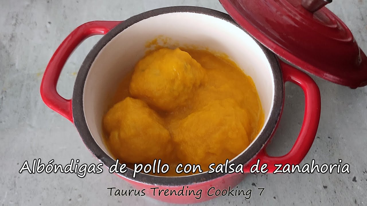 Alb&oacute;ndigas de pollo con salsa de zanahoria en Taurus Trending Cooking 7 (COCINANDO A VARIOS NIVELES)