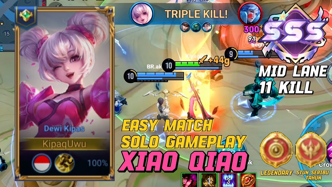 XIAO QIAO: Dewi Kipas SOLO GAMEPLAY EASY MATCH ll Honor of Kings