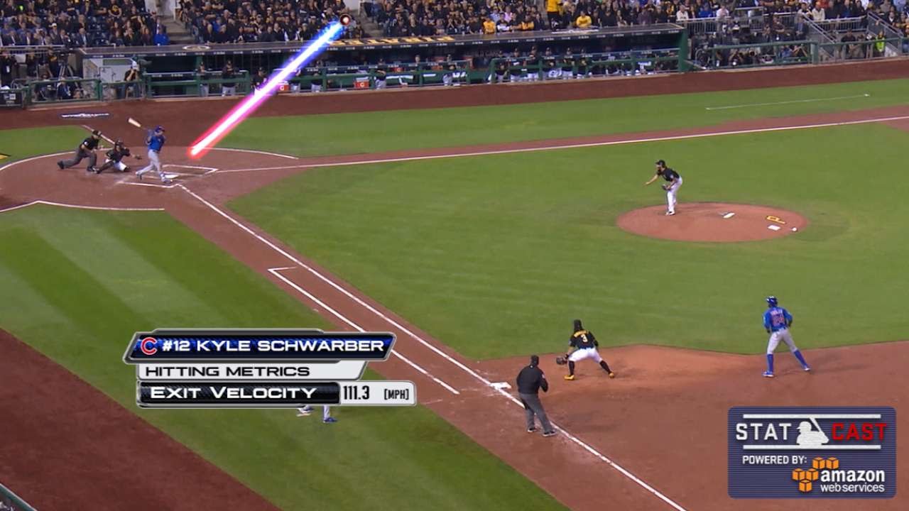 NL WC: Schwarber clubs 450-foot shot vs. Bucs