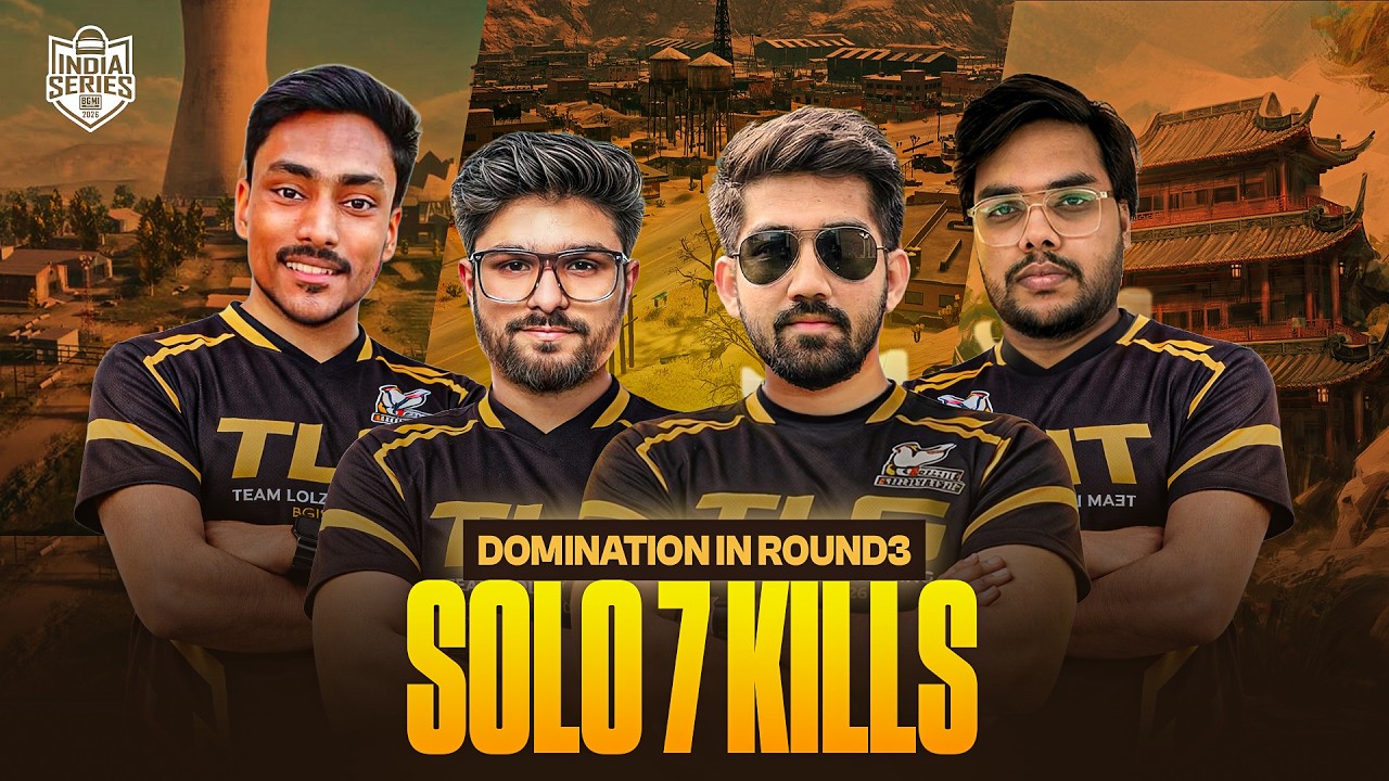 SOLO 7 FINISHES IN BGIS ROUND 3 | QUALIFIED FOR ROUND 4 | TLGxKUNAL IGL FRAGS