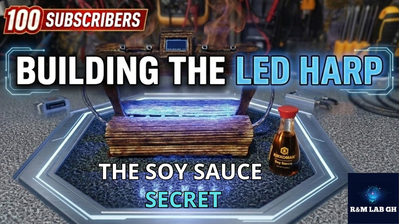 Arduino LED Harp: Wood, Soy Sauce, and 100 Subscribers! | R&M LAB GH