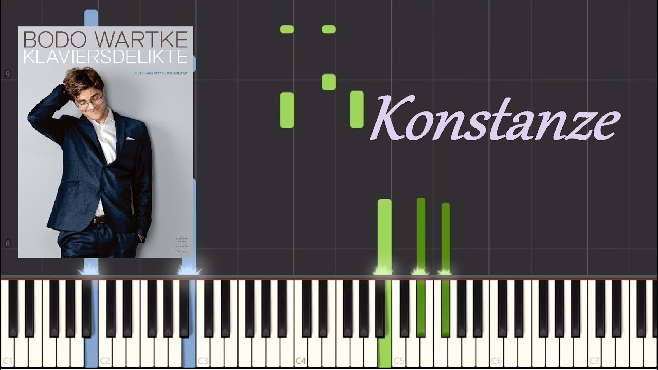 Konstanze - Bodo Wartke piano Tutorial (Synthesia) 100 %