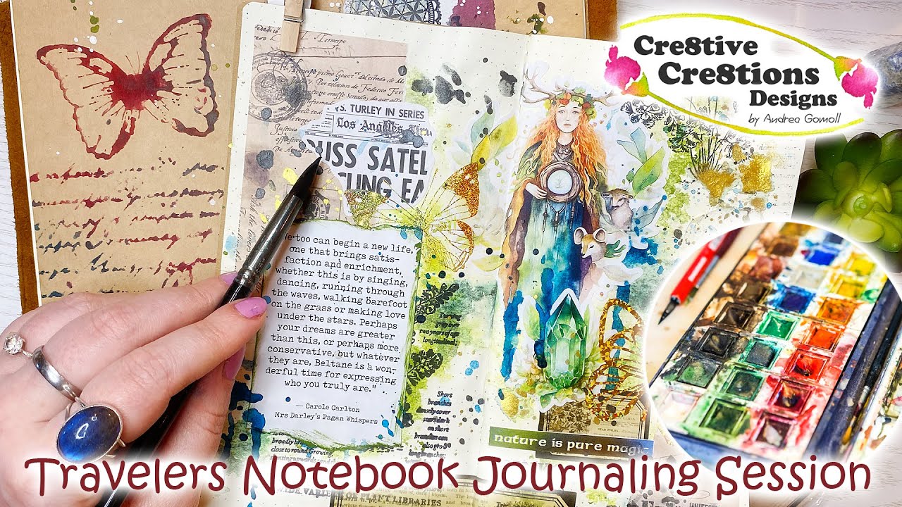 Creative Journal Session - Watercolor Artjournaling in my Travelers Notebook #artjournal #journaling