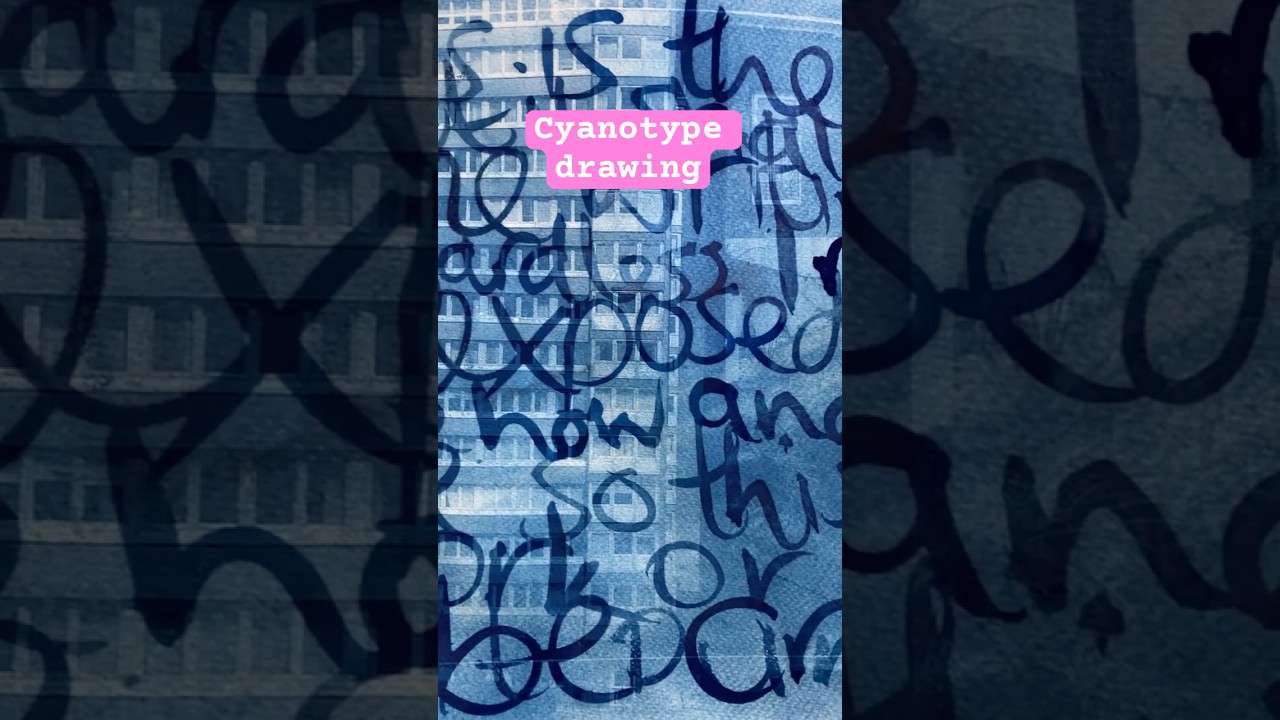 How do I draw or write with cyanotype solutions? #cyanotype #drawing #painting