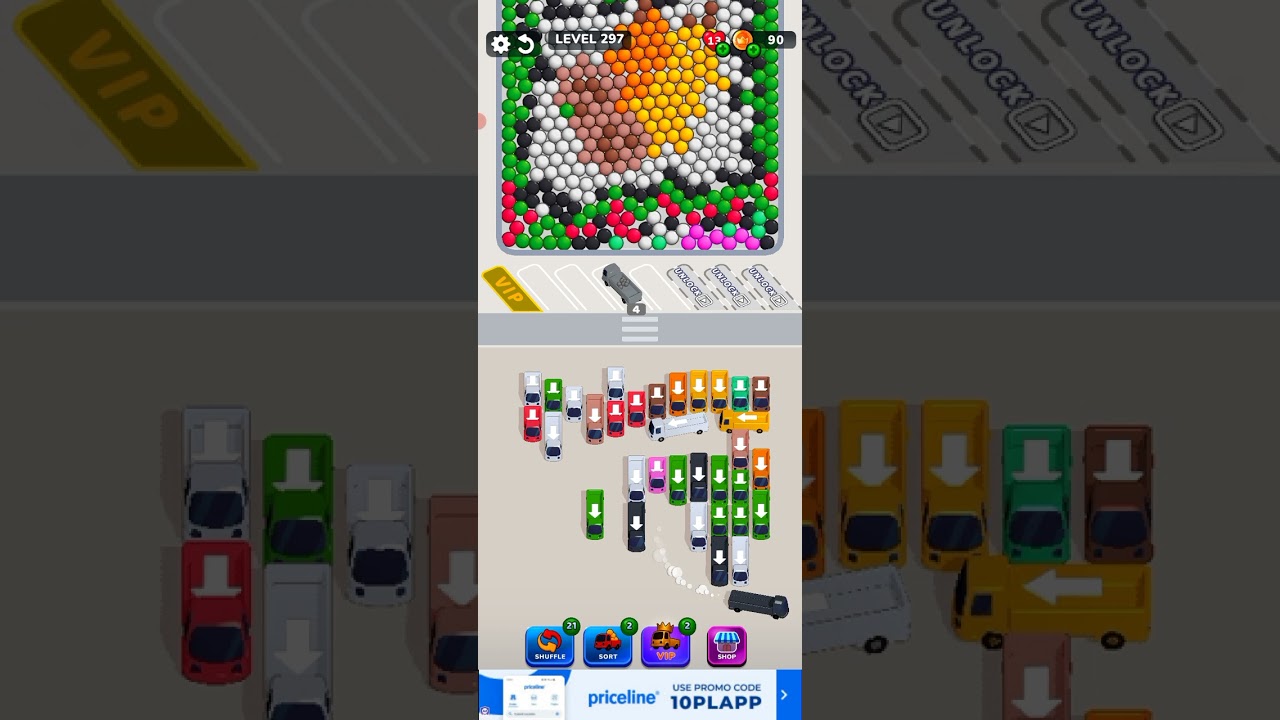 Bubble Bus 🚌: Parking Jam Puzzle Game level 297 